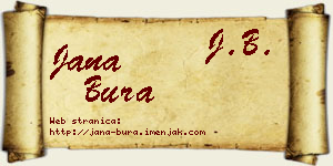 Jana Bura vizit kartica